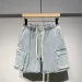 2025 Men's Denim Shorts, Spring, Summer, Slim Plus Size, Wide Leg, Five-piece Pants, Trendy Brand, American Style, Vintage_mkmklike.com