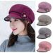 Hot Sale Wool Women Beret Hats New Casual Fashion Knitted Beanie Octagonal Hat Bonnet Hiver Femme Fleece Berets Cap_mkmklike.com