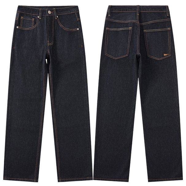 Men's Clothing Retro Old Money Style Wide Leg Jeans, New Autumn Style, Loose Casual Trousers_mkmklike.com