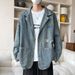 Vintage Washed Ripped Loose Suit Collar Denim Jacket_mkmklike.com