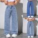 Cross-border European And American Bestseller, Ins-style Pearl Straight Loose Versatile Wide-leg Long Pants,_mkmklike.com