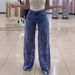 High Waisted Straight Leg Denim Jeans For Women Patchwork Hollowed Out Lace Design Style_mkmklike.com