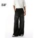 EF JEANS | 2025 Spring New American Street Retro Trend Washed Cat Sleeve Wide Leg Drop Denim_mkmklike.com