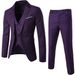 Business casual suit three-piece groomsman wedding one-button suit S-6XL_mkmklike.com