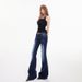 Women's Clothing American Retro Low-Rise Flared Jeans - Stretchy Bootcut Pants For Women (Extended Length)_mkmklike.com