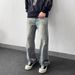 Men's Vintage Washed Distressed Jeans – Relaxed Straight Fit | Cotton Blend | S-3XL | American Retro Style |_mkmklike.com