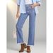 Comfortable Women's Light Blue Straight Leg Jeans Multiple Buttons Frayed Edges Cross Border Exclusive Factory Direct_mkmklike.com