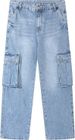 Men's Elastic Fashion Multi-Pocket Loose Straight Jeans American Style Spring Autumn New_mkmklike.com