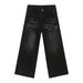 Men's Vintage Washed Jeans – Distressed Loose Straight Leg Denim Pants (S-XL, Black Gray)_mkmklike.com
