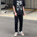 Nordmann Slim Fit Jeans For Men American High Street Trendy Brand Skinny Autumn Winter Style Cool Hip Hop Versatile Black Casual_mkmklike.com