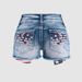 Women’s Embroidered Denim Shorts – High-Waisted Ripped & Distressed With Floral Patch (S-2XL, Stretchy Fit)_mkmklike.com