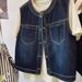 Chicco Ouhuo Korean Version New Round Neck Topstitch Design Sense Niche Waistoutwear Denim Vest_mkmklike.com