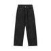 American Street Style Small Straight-Leg Jeans For Men Basic Loose Fit Vibe Punk Simple Versatile Solid Color Casual_mkmklike.com