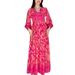 Women's Clothing Women's Fashion Print Lantern Sleeve Retro Slim Dress_mkmklike.com
