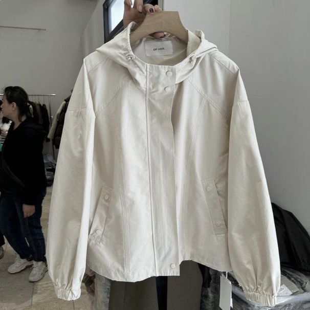 2026 Spring Windproof Casual Versatile Women's Jacket, Loose Fit, Fashionable Design, Trendy Commuting Coat With Tag_mkmklike.com