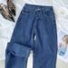 Retro Style High Waist Wide Leg Jeans for Women Loose Fit Slimming Straight Leg Floor Length Trousers Trendy Summer 2026_mkmklike.com
