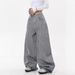 American Retro Striped Curved Banana Jeans For Women, New Spring And Autumn Style, Loose Wide-leg Cargo Pants With Large_mkmklike.com