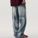 Designed Washed White Denim Jeans Men's American High Street Loose Straight Pants Trendy Brand Veatile Wide-Leg_mkmklike.com