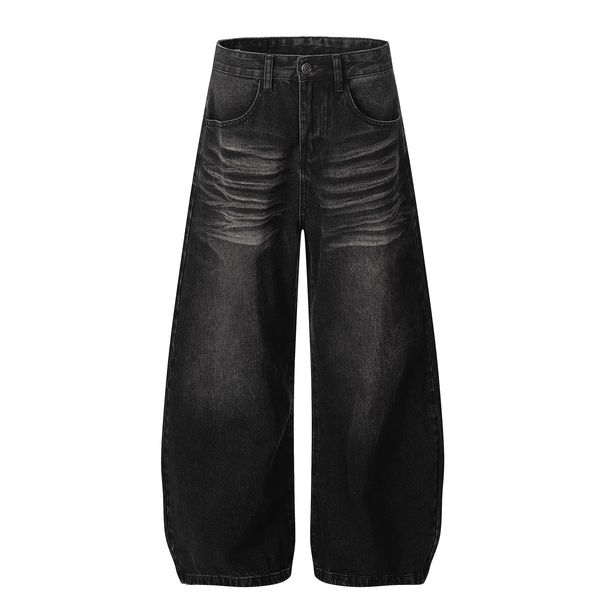 Vintage Washed Straight-Leg Jeans – Cleanfit Denim Pants With Cat Whisker Fading (S-3XL, Black)_mkmklike.com