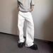 Men's White American Casual Jeans – Japanese Minimalist Workwear Straight Leg Loose Fit Denim Pants (S-3XL)_mkmklike.com