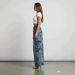 Women's Casual Cotton Denim Jeans With Symmetrical Slit Faux Two-Piece Skirt Style For Street Fashion Summer Spring/Autumn Regular Fit_mkmklike.com