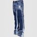 Men's Clothing Men's Denim Cargo Pants, European And American Style, Popular On Instagram, Stretch Patch Denim Flared Pants 013_mkmklike.com