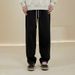 Men's Vintage American Style Coconut Tree Embroidered Jeans - Washed Straight Loose Fit Casual Trousers For Teens & Young Adults_mkmklike.com