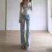 Women's Clothing Retro Light Blue Low Waist Jeans For Women Straight Hot Girl Loose Mopping Trousers_mkmklike.com