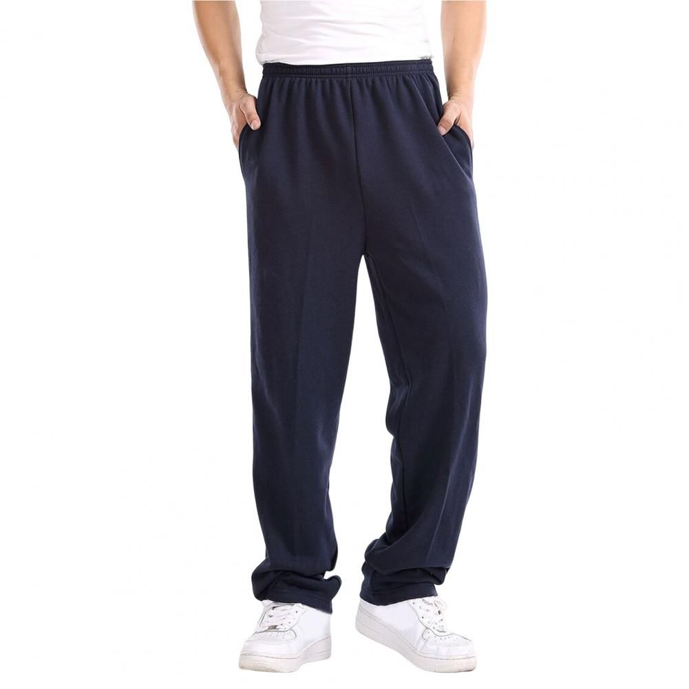 Men's Baggy Pants Trousers Solid Color Slim Fitted Sweatpants Elastic Casual Pants Homme Extra Plus Size 4XL Joggers_mkmklike.com