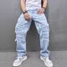Men's Straight Leg, Non Stretch Denim Jeans, Styled For Cycling, Street Style, Chic Denim Trousers._mkmklike.com
