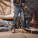 Vintage American Style Men's Jeans - Relaxed Straight Leg Washed Denim Pants For Casual Wear (Blue, Sizes 28-36)_mkmklike.com