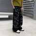 Streetwear Men's Baggy Jeans – Embroidered & Rhinestone Detailing Distressed Denim Pants With Low-Rise Fit_mkmklike.com