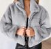Women's Clothing autumn and winter rabbit fur zipper cardigan plush warm jacket_mkmklike.com