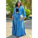 Women's Loose Denim Long Coat European American Style Button Cardigan Trench Coat Jacket With Long Sleeves For Autumn Winter_mkmklike.com