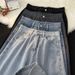 Men's Casual Jeans Loose Fit Straight Leg Mid Waist High Street Style Retro Fashion Blue Black Gray Light Blue Cotton_mkmklike.com