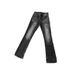 Men's Slim Fit Flared Jeans – Fleece-Lined Winter Denim Pants, High Waisted Stretch Black Jeans (Black/Gray, S-3XL)_mkmklike.com