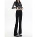 ELLE Black Jeans For Women, Spring And Autumn 2025 New High Waist Slim Fit Stretch Flared Pants_mkmklike.com