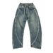 Men's Patchwork Cargo Jeans Straight Leg Loose Fit Wide Leg Long Pants American High Street Style Trendy Versatile Cool_mkmklike.com
