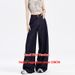 2026 New Denim Blue Wide-Leg Jeans Plus-Size Women, Slimming For Pear-Shaped Body, High-Waisted, Loose, Casual Style_mkmklike.com