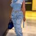 Women's Clothing Stretch Denim Fabric Trousers Fashion Three Dimensional Multi Pocket Workwear Style Clothing_mkmklike.com