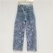Women's Clothing Designer Lace Stitching Niche Jeans Summer New Straight Slim Retro Style Casual Trousers_mkmklike.com