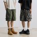 Men's Clothing Shorts Men's Loose Casual Straight Shorts Camouflage Drawstring_mkmklike.com