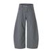 Vertical Striped Denim Scimitar Men's Loose Fit Wide Leg Floor-Length Trendy Brand Versatile Draped Long Pants_mkmklike.com