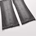Patchwork Loose Fitting Slightly Flared Distressed Jeans High Street Fashion Mid Waist Cotton Blend Men And Women's Blue Jeans_mkmklike.com