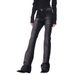 Slim-Fit Black Flared Jeans For Women - Vintage Stretch Denim Pants With High Waist & Retro Wash, Trendy Bootcut Style_mkmklike.com