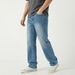 Men's Floral Washed Jeans Spring Summer New Wide Leg Straight Fit Casual Loose Trousers Versatile Retro Style_mkmklike.com