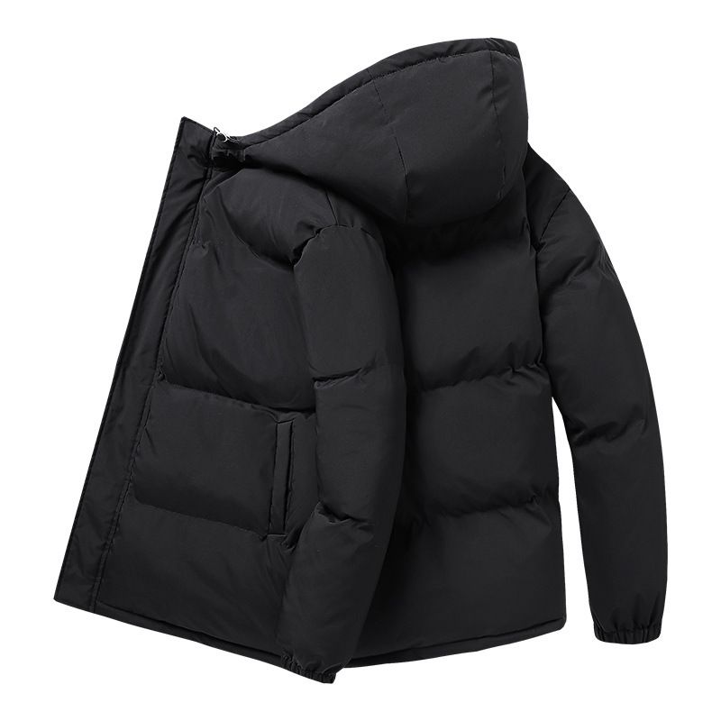 Men's clothing padded jacket hooded windproof padded jacket men's bread jacket casual loose padded jacket_mkmklike.com