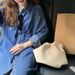ELLE Denim Shirt For Women Spring Vintage Loose Slimming Lazy Style Casual Versatile Long Sleeve Dress_mkmklike.com