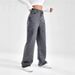 Women’s Tall Flared Jeans – High-Waisted Cotton Denim With Vintage Grey Wash_mkmklike.com