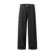 Design Sense Button Decoration Jeans Men's High Street Trend Ins Hip Hop Loose Straight Pants Wide Leg Long Trousers_mkmklike.com